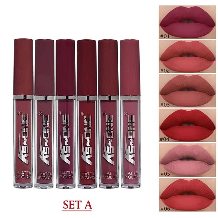 KS One 6 PCS Lipgloss Set Premium Quality Gloss Collection Smooth Application Long Lasting Shine For Everyday Makeup View Gallery - Pakistan