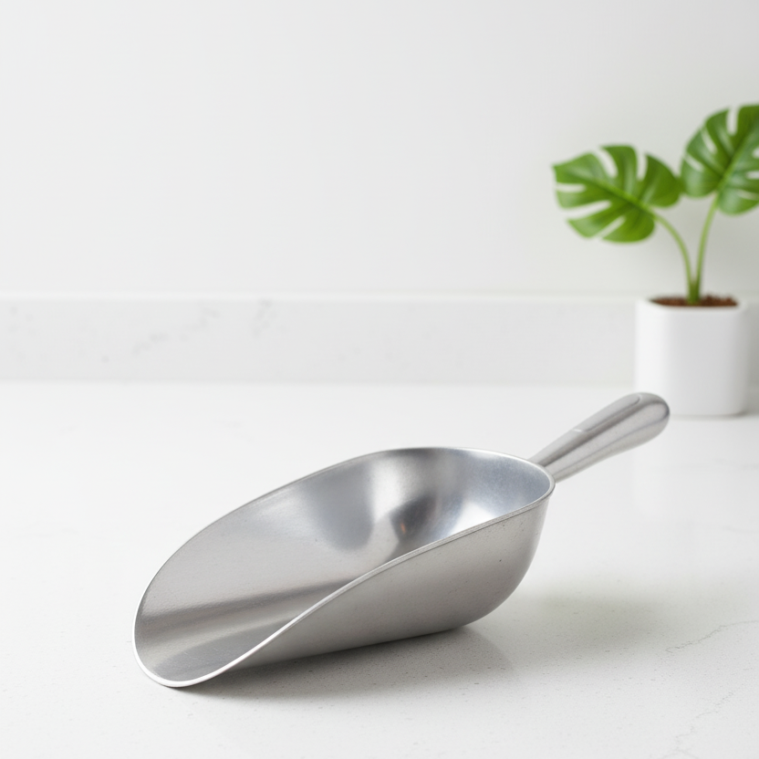 Durable Cast Aluminum Utility Scoop | Heavy-Duty Multi-Purpose Metal Scoop for Kitchen, Baking, Ice, Grains, Flour, Pet Food & Household Use View Gallery - Pakistan