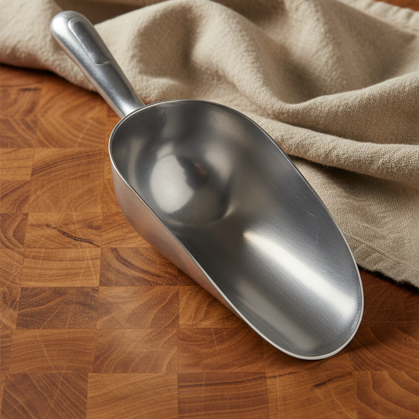 Durable Cast Aluminum Utility Scoop | Heavy-Duty Multi-Purpose Metal Scoop for Kitchen, Baking, Ice, Grains, Flour, Pet Food & Household Use View Gallery - Pakistan