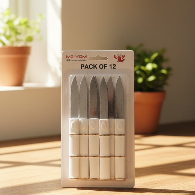 12 Piece Knife Set | Professional Stainless Steel Kitchen Knives With Ergonomic Handles | Sharp, Durable, Anti-Rust Blades for Cooking & Food Prep View Gallery - Pakistan