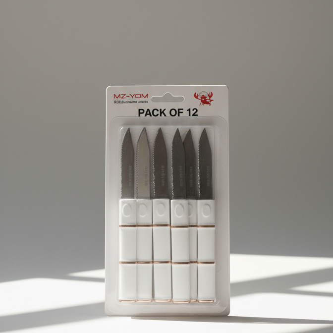 12 Piece Knife Set | Professional Stainless Steel Kitchen Knives With Ergonomic Handles | Sharp, Durable, Anti-Rust Blades for Cooking & Food Prep View Gallery - Pakistan