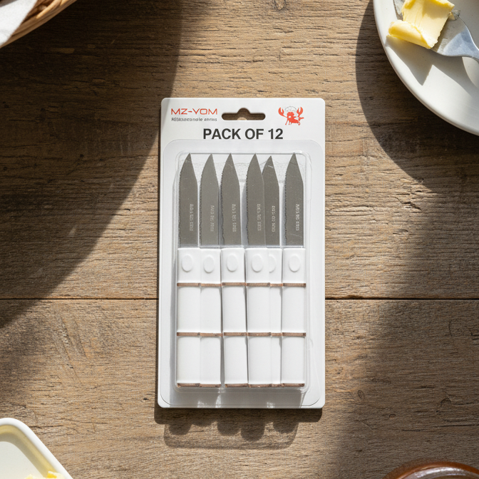 12 Piece Knife Set | Professional Stainless Steel Kitchen Knives With Ergonomic Handles | Sharp, Durable, Anti-Rust Blades for Cooking & Food Prep View Gallery - Pakistan