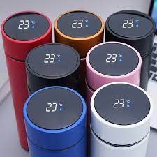 Temperature Display Vacuum Insulated Water Bottle Thermo Flask Made of Premium Stainless Steel Coffee Cup (Random Color) View Gallery - Pakistan