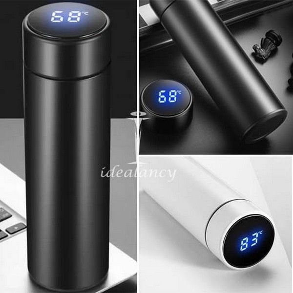 Temperature Display Vacuum Insulated Water Bottle Thermo Flask Made of Premium Stainless Steel Coffee Cup (Random Color) View Gallery - Pakistan