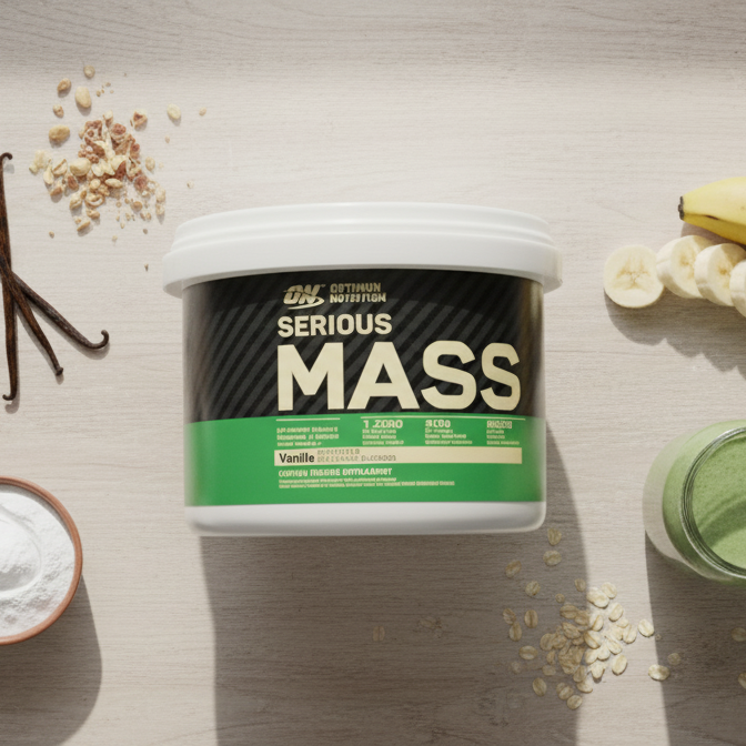 Optimum Nutrition Serious Mass Vanilla – High-Calorie Weight Gainer With 1250 Calories, 50g Protein, 252g Carbs & Added 3g Creatine for Muscle Growth (300g) View Gallery - Pakistan