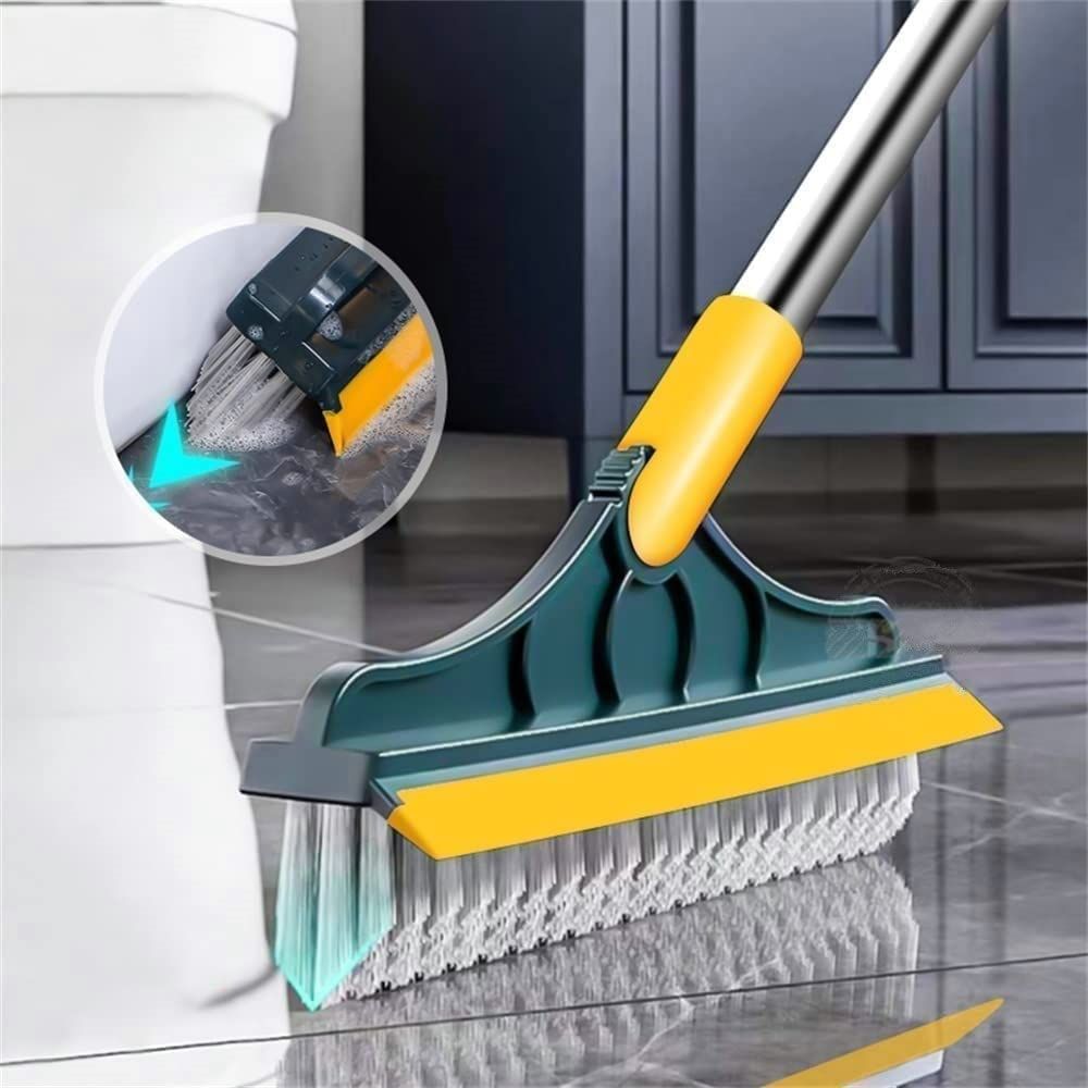Broom Wiper 2 in 1 Dual Purpose Cleaning Tool Strong Bristles Easy Floor Sweeping Durable Design Convenient Daily Use
