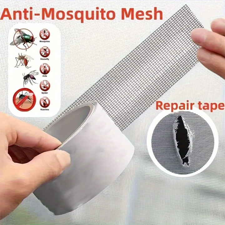 3 Meter - Mesh Roll Tape Window Screen Repair Patch Keep Mosquitoes Out With Anti Insect Self Adhesive Mesh Patch Tape