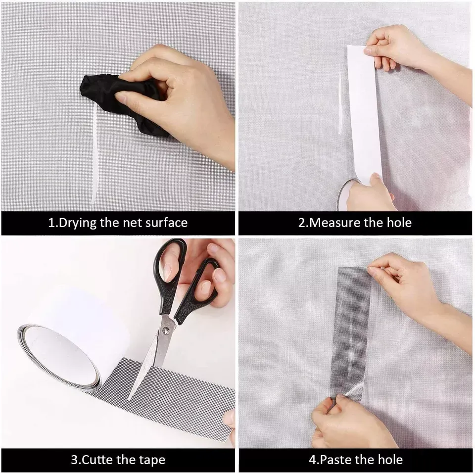 3 Meter - Mesh Roll Tape Window Screen Repair Patch Keep Mosquitoes Out With Anti Insect Self Adhesive Mesh Patch Tape View Gallery - Pakistan