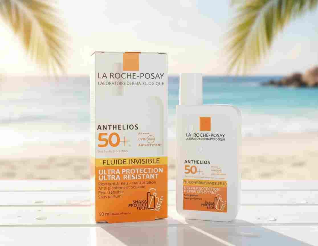 La Roche-Posay Anthelios Invisible Fluid SPF50+ – Ultra-Light, High UV Protection Sunscreen for Sensitive Skin with Mexoplex &amp; Antioxidants