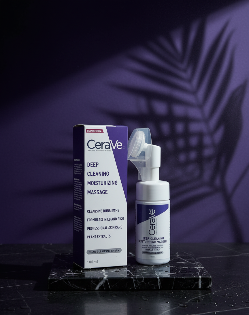 CeraVe Deep Cleaning Moisturizing Massage Foam Cleansing Cream – Mild Hydrating Cleanser for Radiant, Fresh & Comfortably Soft Skin View Gallery - Pakistan