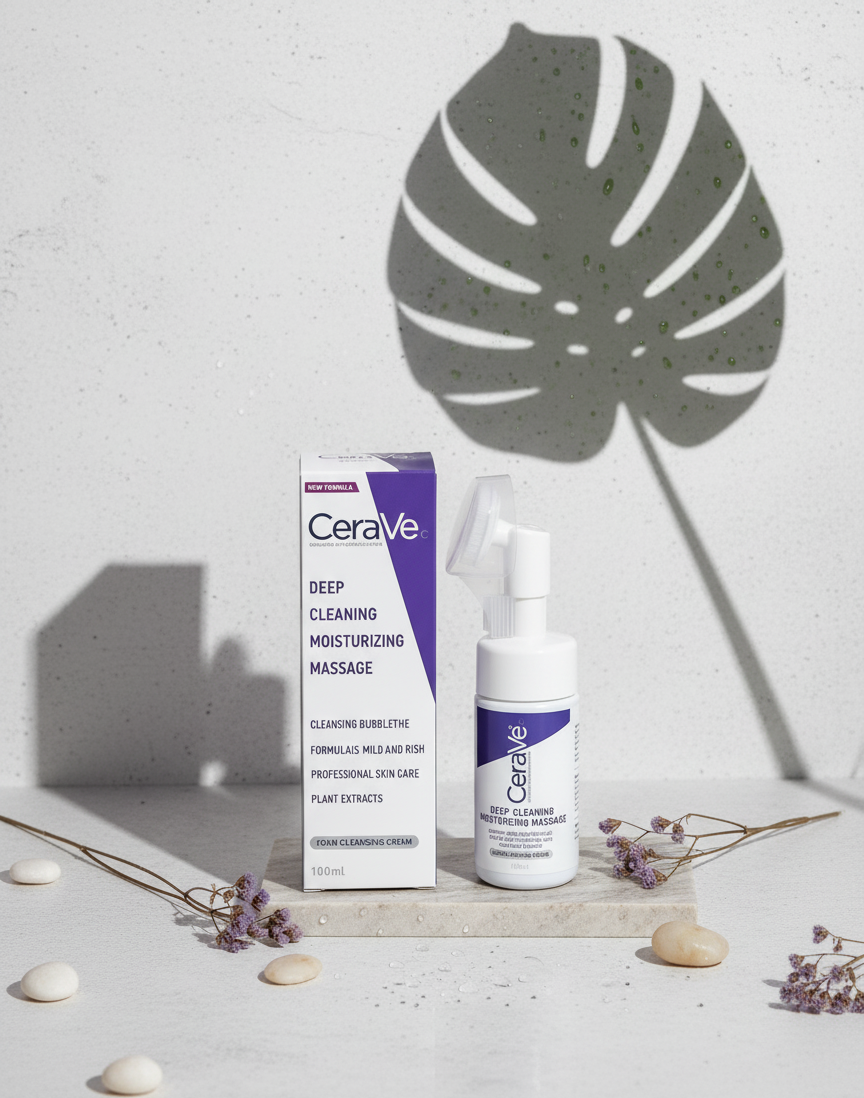 CeraVe Deep Cleaning Moisturizing Massage Foam Cleansing Cream – Mild Hydrating Cleanser for Radiant, Fresh & Comfortably Soft Skin View Gallery - Pakistan