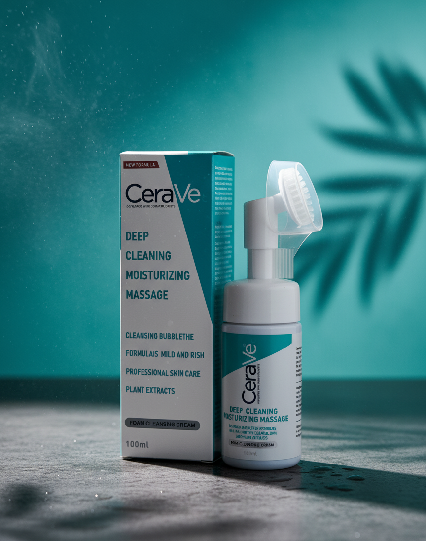 CeraVe Deep Cleaning Moisturizing Massage Foam Cleansing Cream – Gentle, Hydrating Facial Cleanser for Soft, Balanced & Fresh Skin View Gallery - Pakistan