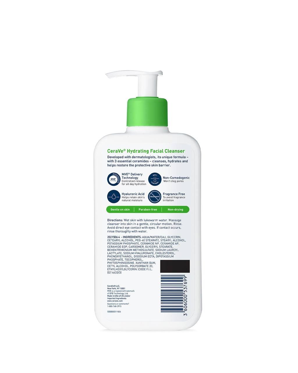 CeraVe Hydrating Facial Cleanser – 8 fl oz (236 ml) | Gentle Face & Body Wash for Normal to Dry Skin View Gallery - Pakistan