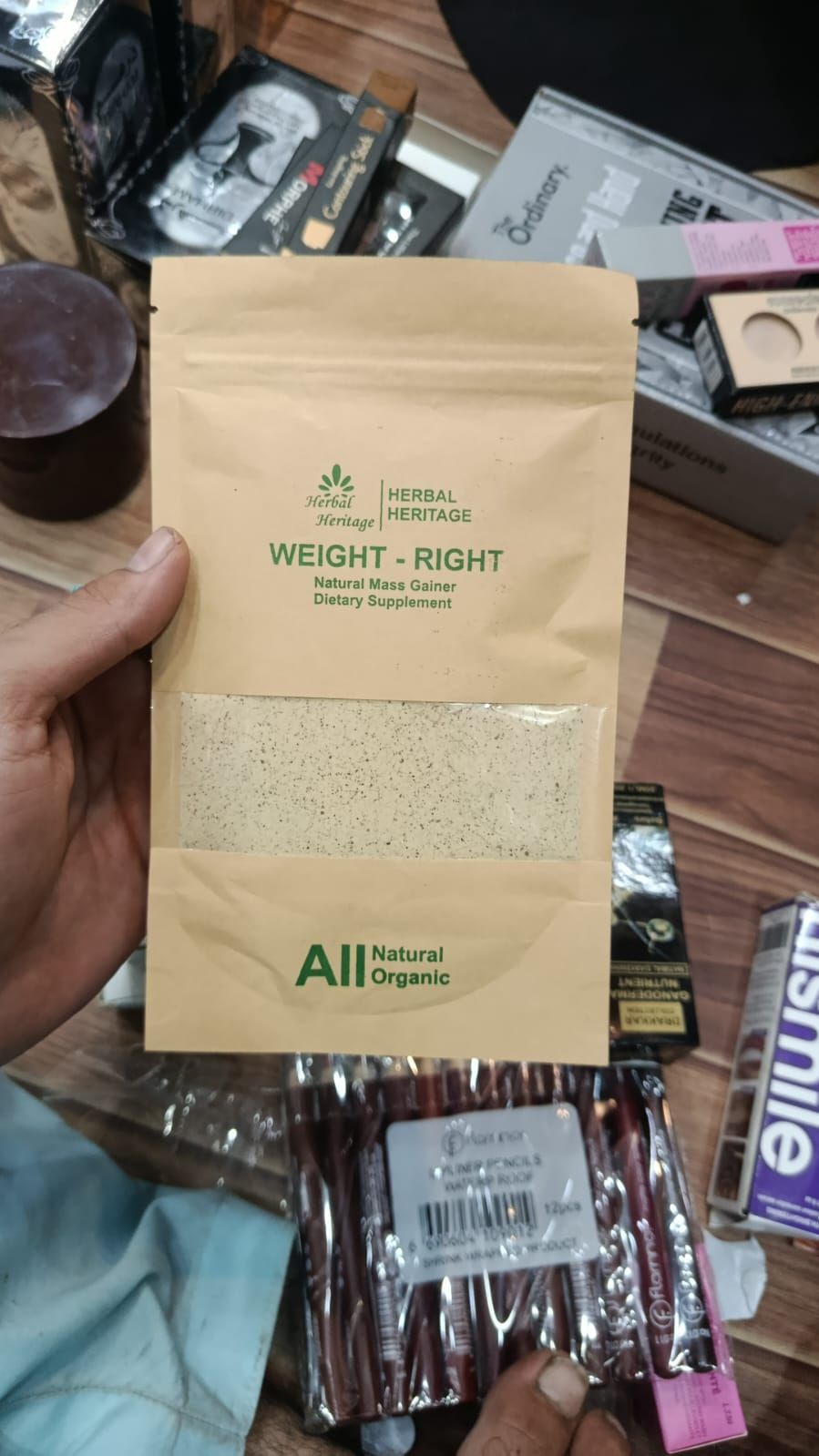 Herbal Heritage WEIGHT-RIGHT Natural Mass Gainer – Organic Dietary Supplement for Healthy Weight Gain (80g) View Gallery - Pakistan