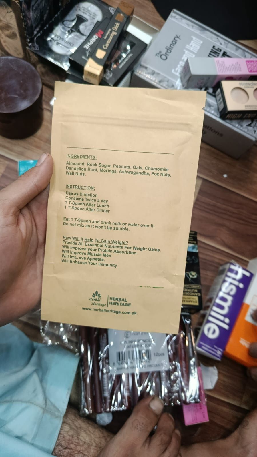 Herbal Heritage WEIGHT-RIGHT Natural Mass Gainer – Organic Dietary Supplement for Healthy Weight Gain (80g) View Gallery - Pakistan