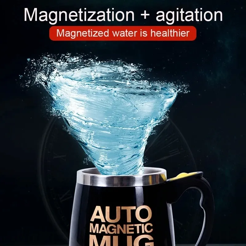 Auto Magnetic Mug 400ml Coffee Milk Mix Cups 304 Stainless Steel