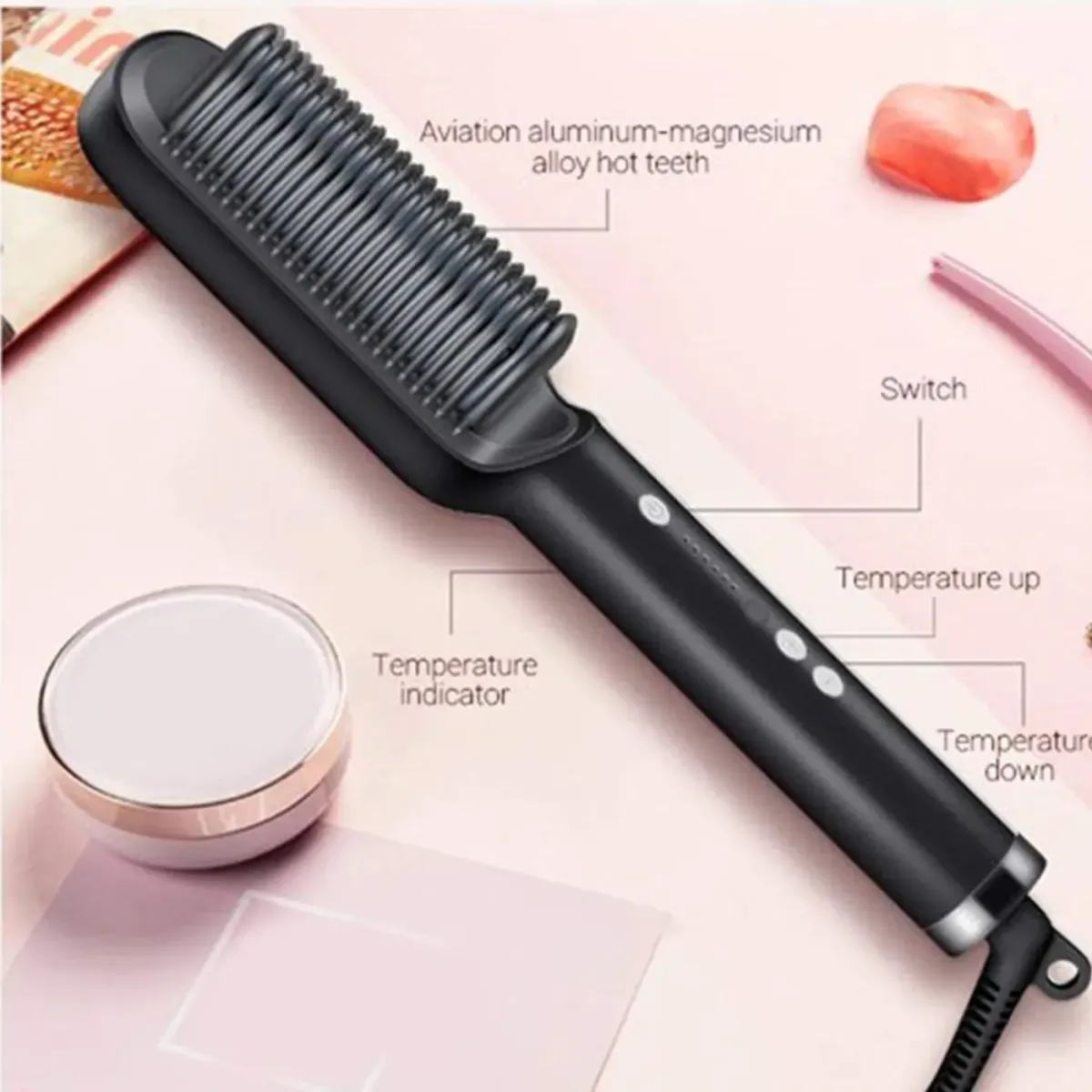 909 Hair Straightener Brush – Fast Heating, Smooth Styling, And Easy-To-Use Design For Quick And Professional Hair Straightening (Random Colors) View Gallery - Pakistan