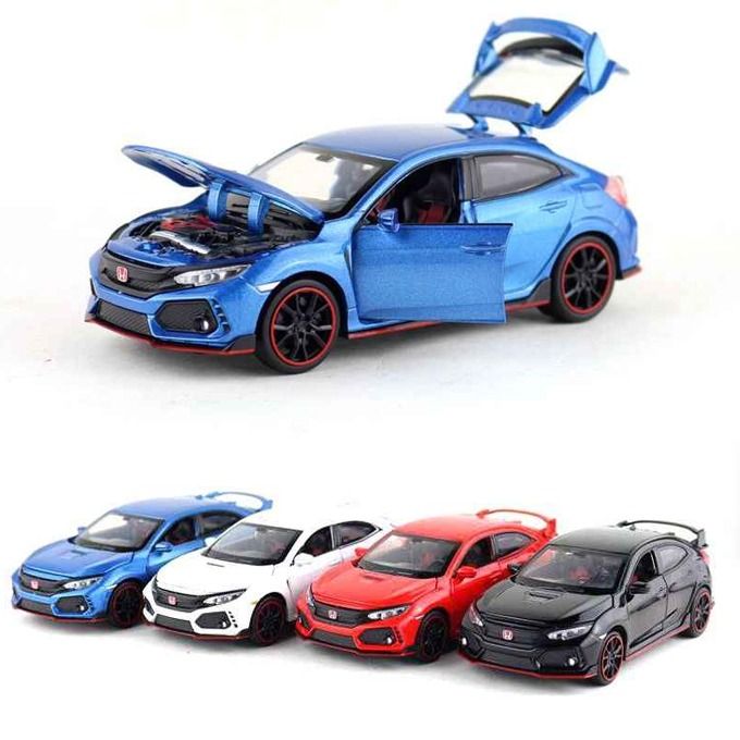 Honda Civic Type-R Racer Die-Cast Model Car | 6-Inch Alloy Toy Car with Sensor Touch (Random Color) View Gallery - Pakistan
