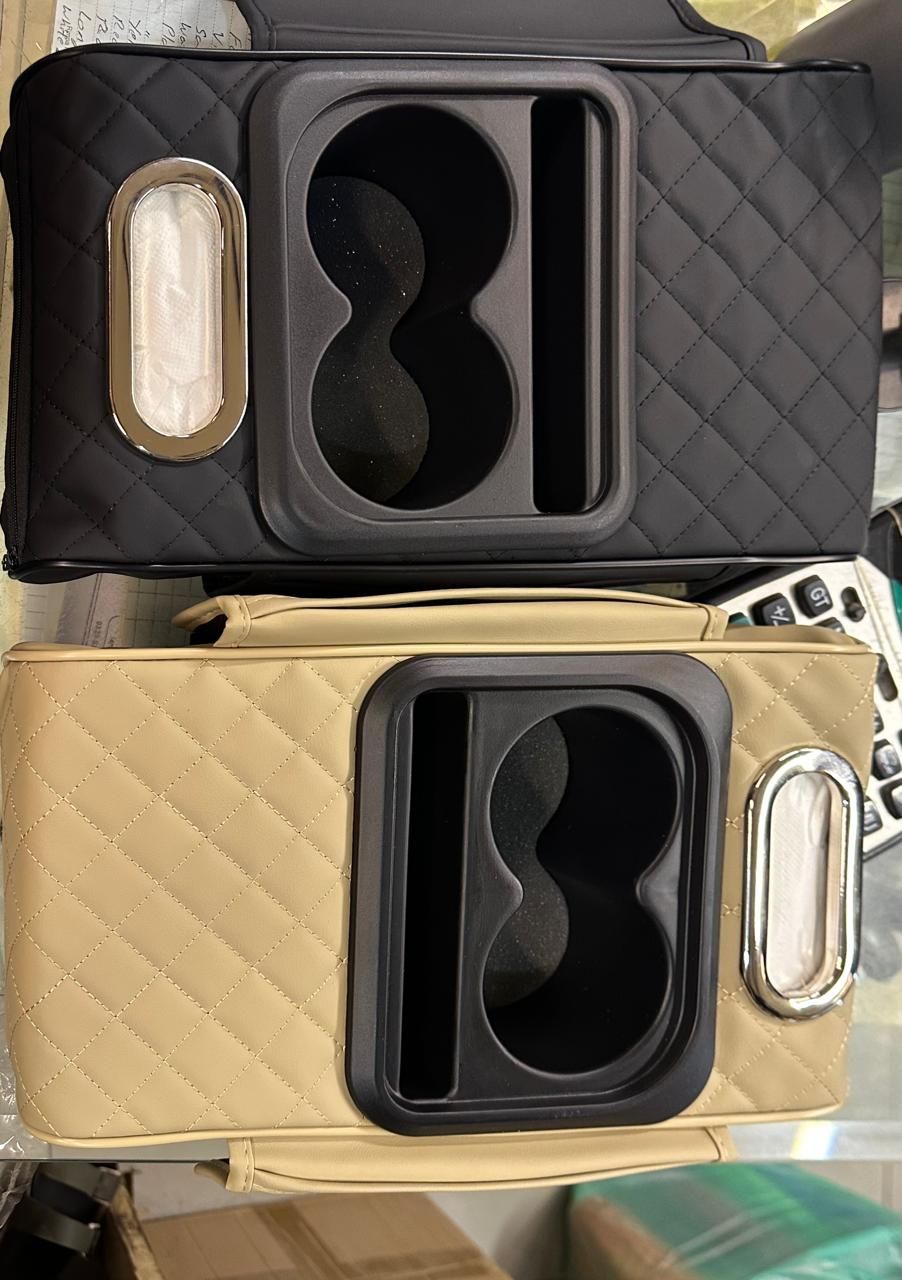 Car Center Console Armrest Cushion With Built-In Cup Holder – Comfortable And Practical Car Accessory For Added Support And Convenient Storage View Gallery - Pakistan