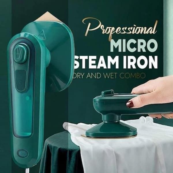 Professional Micro Steam Iron | Handheld Portable Garment Steamer for Clothes | Quick Heat-Up Mini Household Ironing Machine