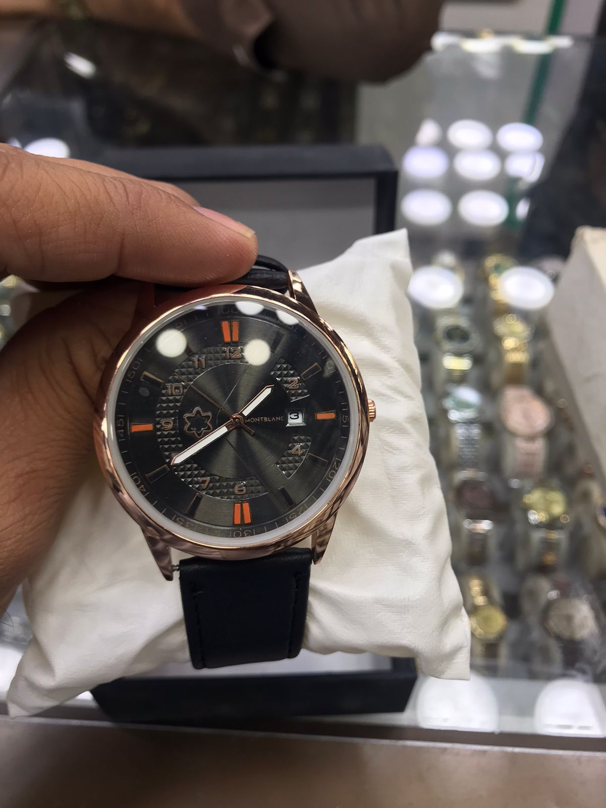 MontBlanc 0817A Men’s Luxury Watch | Premium Leather Strap, Water Resistant, Elegant Analog Timepiece ( without box ) View Gallery - Pakistan