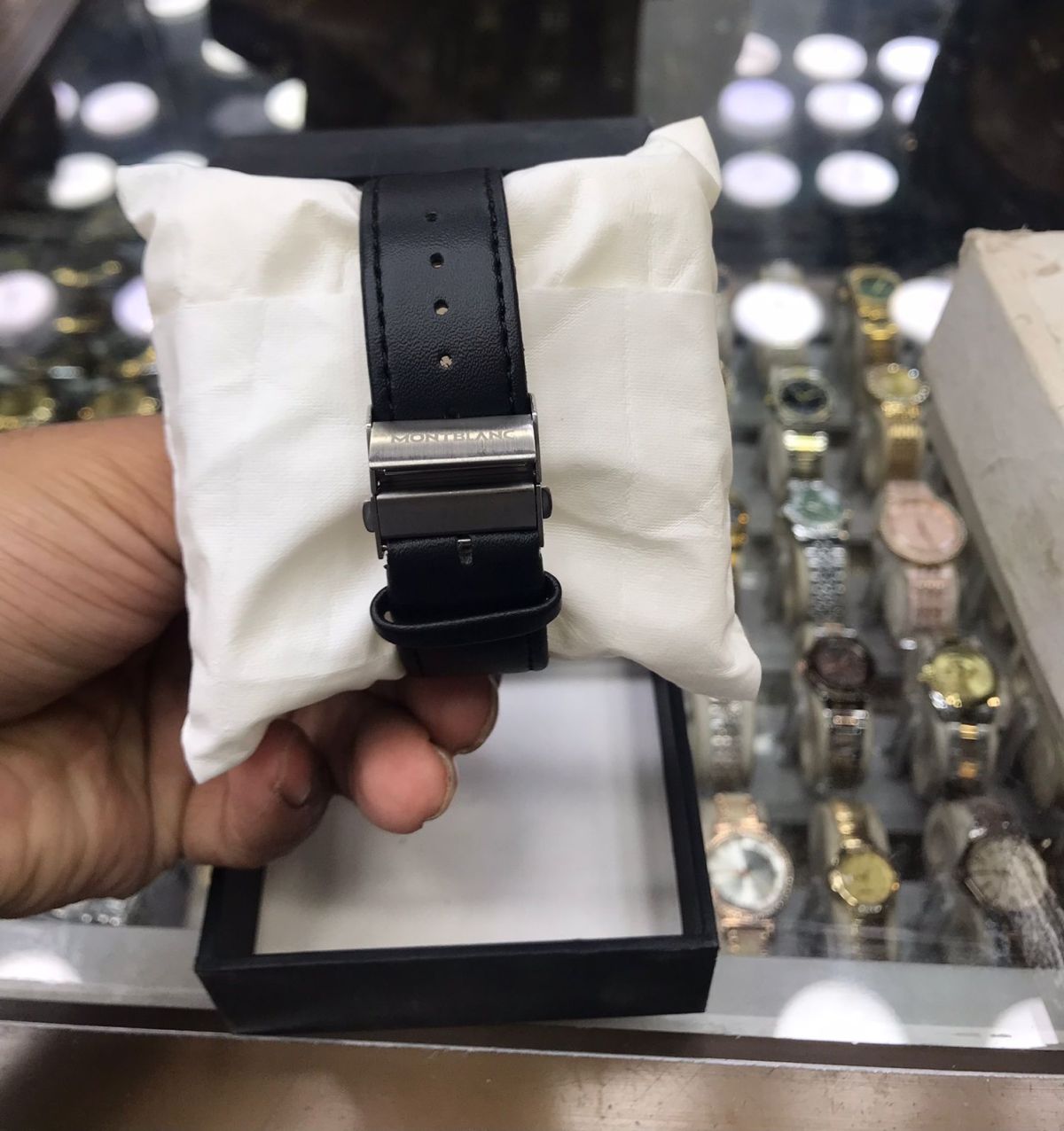 MontBlanc 0817A Men’s Luxury Watch | Premium Leather Strap, Water Resistant, Elegant Analog Timepiece ( without box ) View Gallery - Pakistan