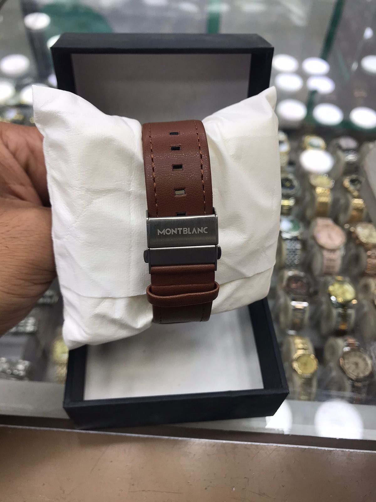 MontBlanc 0817A Men’s Luxury Watch | Premium Leather Strap, Water Resistant, Elegant Analog Timepiece ( without box ) View Gallery - Pakistan