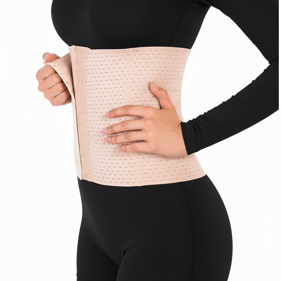 Women Jali Belly Belt | Adjustable Body Shaper Tummy Slimming Belt with Hooks for Waist Training & Posture Support View Gallery - Pakistan