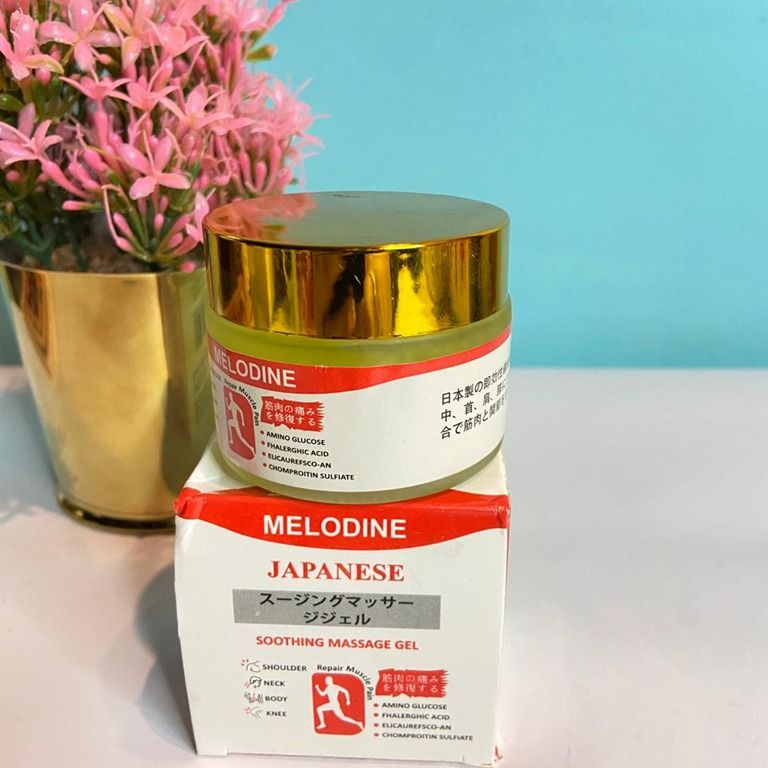 MELODINE Japanese Soothing Massage Gel | Fast-Absorbing Herbal Pain Relief Cream for Shoulder, Neck, Back & Knee View Gallery - Pakistan