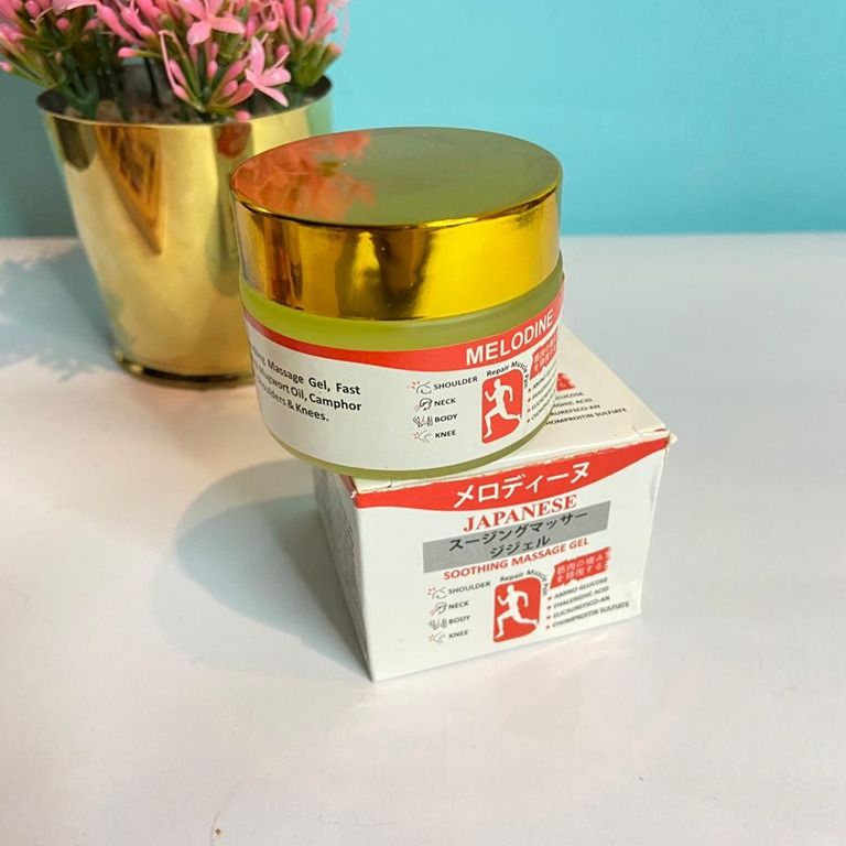 MELODINE Japanese Soothing Massage Gel | Fast-Absorbing Herbal Pain Relief Cream for Shoulder, Neck, Back & Knee View Gallery - Pakistan