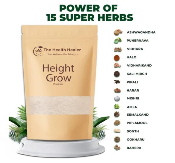 The Health Healer Height Grow Powder – 100% Natural Height Increase Supplement (100 Grams) View Gallery - Pakistan