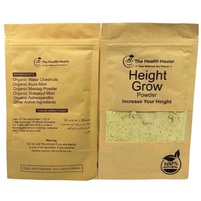 The Health Healer Height Grow Powder – 100% Natural Height Increase Supplement (100 Grams) View Gallery - Pakistan