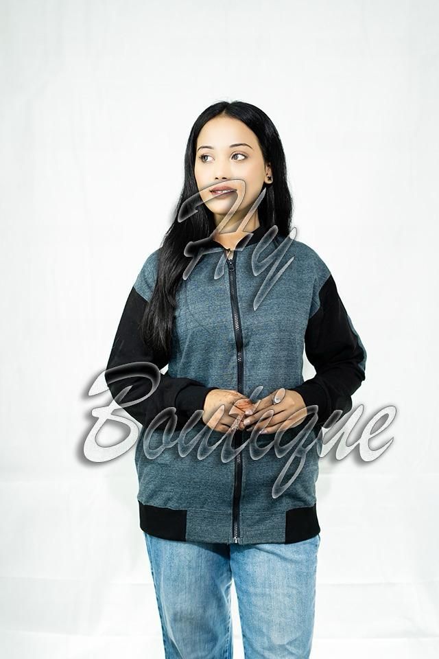 Winter Collection Women’s Plain Grey Charcoal Jacket | Stylish &amp; Warm Outerwear | Elegant Winter Fashion for Ladies