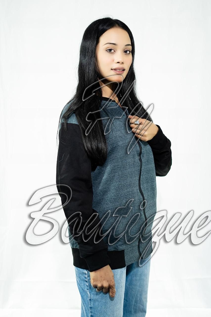 Winter Collection Women’s Plain Grey Charcoal Jacket | Stylish & Warm Outerwear | Elegant Winter Fashion for Ladies View Gallery - Pakistan