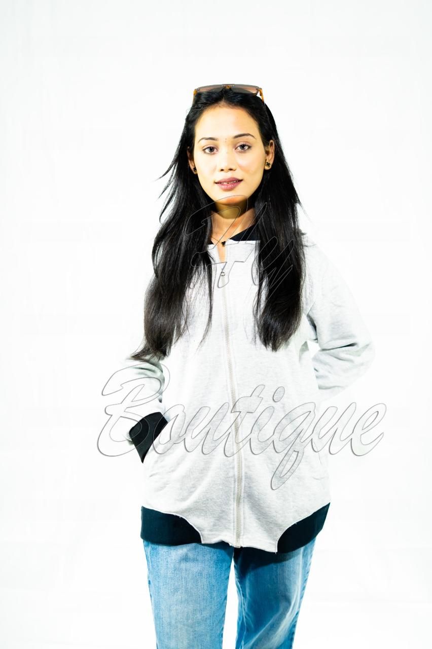 Winter Collection Women’s Plain Grey Jacket | Stylish &amp; Warm Outerwear | Elegant Winter Fashion for Ladies