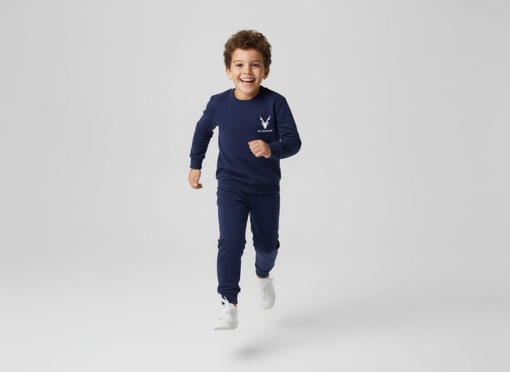 Winter Kids Markhor Printed Tracksuit | Full Sleeves Round Neck T-Shirt & Trouser Set – Warm, Stylish & Comfortable Outfit View Gallery - Pakistan