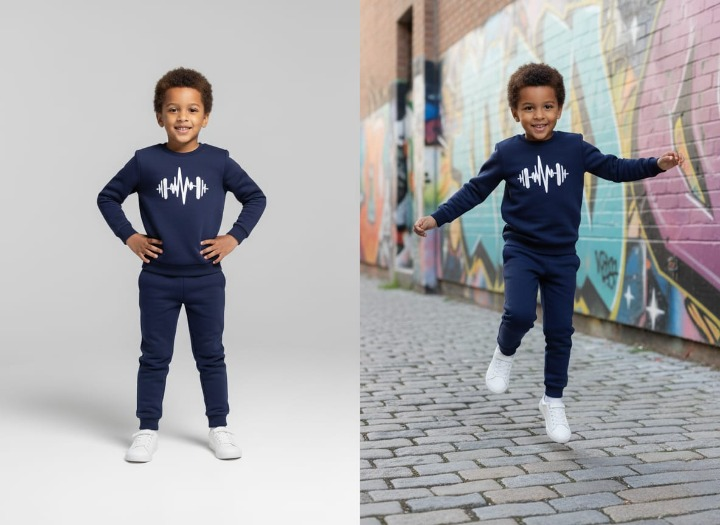 Boys Winter Casual Long Sleeve Printed Patchwork Round Neck Sweatshirt | Warm, Stylish & Comfortable Winter Wear View Gallery - Pakistan