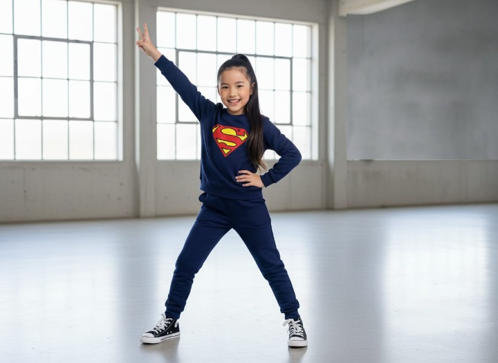 Superman Printed Sweatshirt &amp; Pajama Trouser Tracksuit for Kids | Winter Warm Fleece Clothing Set Outfit for Boys &amp; Girls