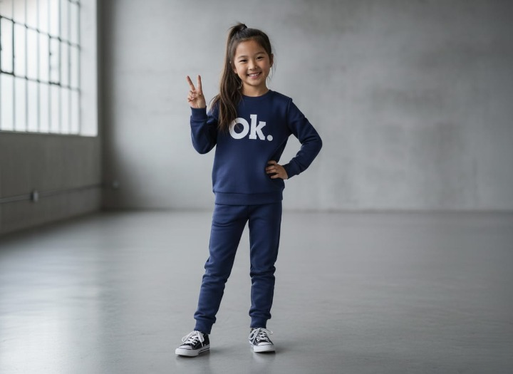 OK Printed Sweatshirt & Pajama Trouser Tracksuit for Kids | Winter Warm Fleece Clothing Set Outfit for Boys & Girls – Cozy & Trendy | FOR BABY AND KIDS View Gallery - Pakistan