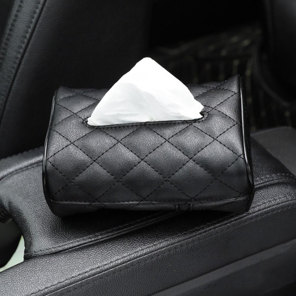Luxury Leather Car Napkin Holder – Sleek Design, Easy Access & Secure Fit for Tissues View Gallery - Pakistan