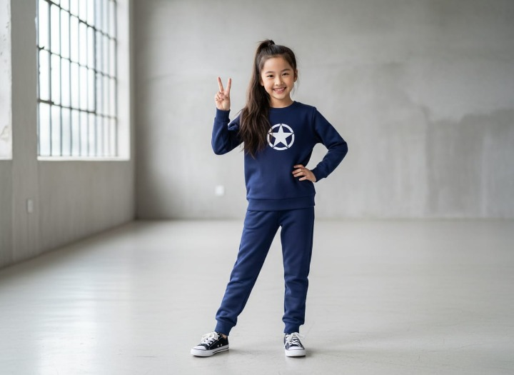 Star Printed Sweatshirt &amp; Pajama Trouser Tracksuit for Kids | Winter Warm Fleece Clothing Set Outfit for Boys &amp; Girls – Cozy &amp; Stylish | FOR BABY AND KIDS