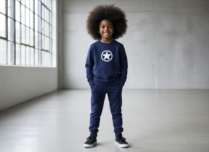 Star Printed Sweatshirt & Pajama Trouser Tracksuit for Kids | Winter Warm Fleece Clothing Set Outfit for Boys & Girls – Cozy & Stylish | FOR BABY AND KIDS View Gallery - Pakistan