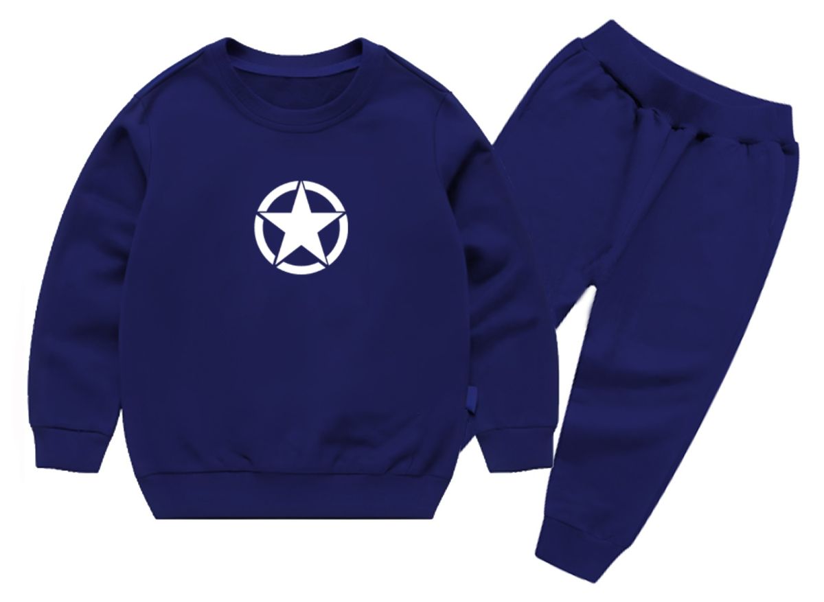 Star Printed Sweatshirt & Pajama Trouser Tracksuit for Kids | Winter Warm Fleece Clothing Set Outfit for Boys & Girls – Cozy & Stylish | FOR BABY AND KIDS View Gallery - Pakistan