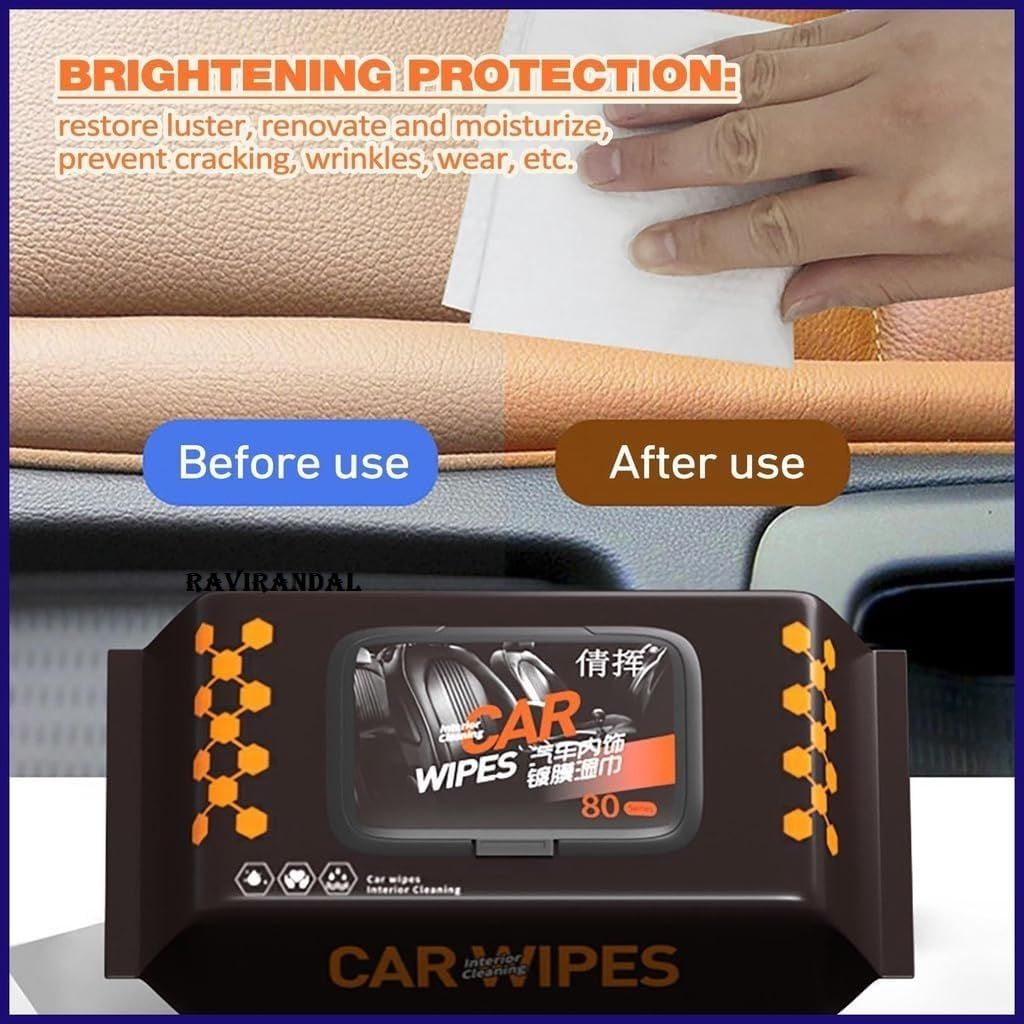 Premium Car Interior Cleaning Wipes – Quick Shine, Dust Removal & Streak-Free View Gallery - Pakistan