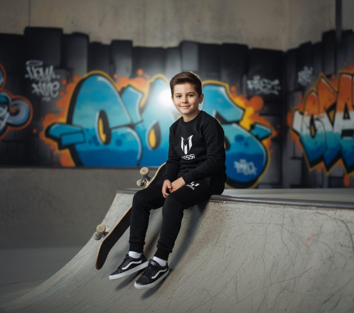 Kids Missi Printed Black & Black Tracksuit Set | Winter Fleece Sweatshirt & Trouser Outfit for Boys & Girls – Warm, Cozy & Stylish FOR BABY AND KIDS View Gallery - Pakistan