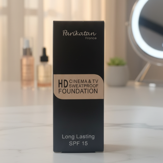 Parikatan Sweatproof Foundation Long Lasting Smooth Finish With SPF 15 Professional Makeup Base (25ml) View Gallery - Pakistan
