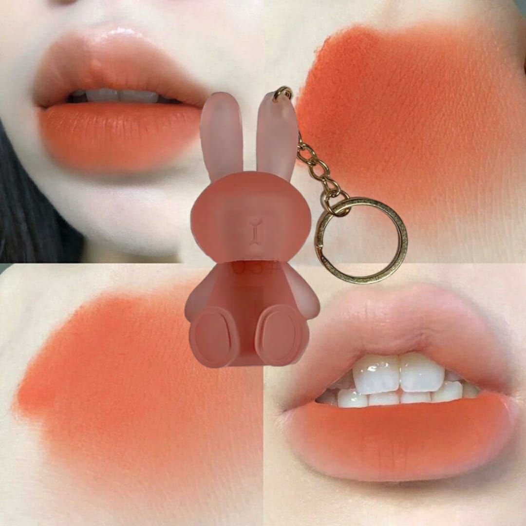 Cute Rabbit Keychain Lipgloss – Adorable, Portable &amp; Hydrating Lip Care with Glossy Shine (Pack of 3)
