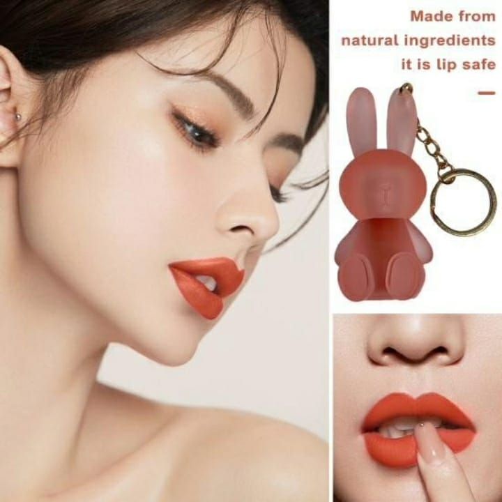 Cute Rabbit Keychain Lipgloss – Adorable, Portable & Hydrating Lip Care with Glossy Shine (Pack of 3) View Gallery - Pakistan