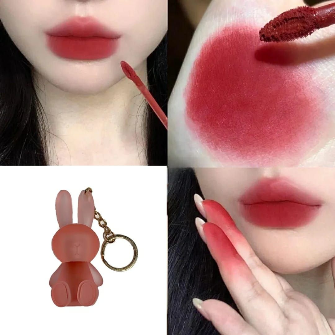Cute Rabbit Keychain Lipgloss – Adorable, Portable & Hydrating Lip Care with Glossy Shine (Pack of 3) View Gallery - Pakistan