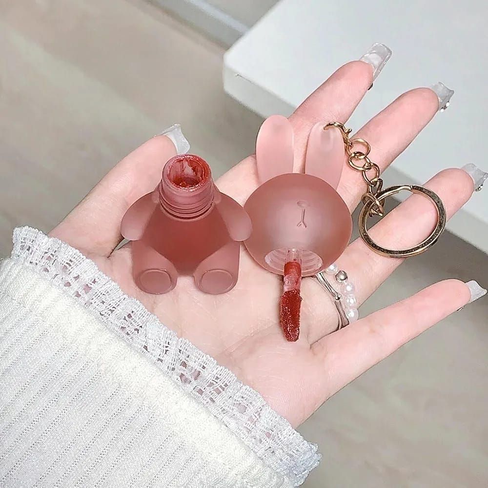 Cute Rabbit Keychain Lipgloss – Adorable, Portable & Hydrating Lip Care with Glossy Shine (Pack of 3) View Gallery - Pakistan
